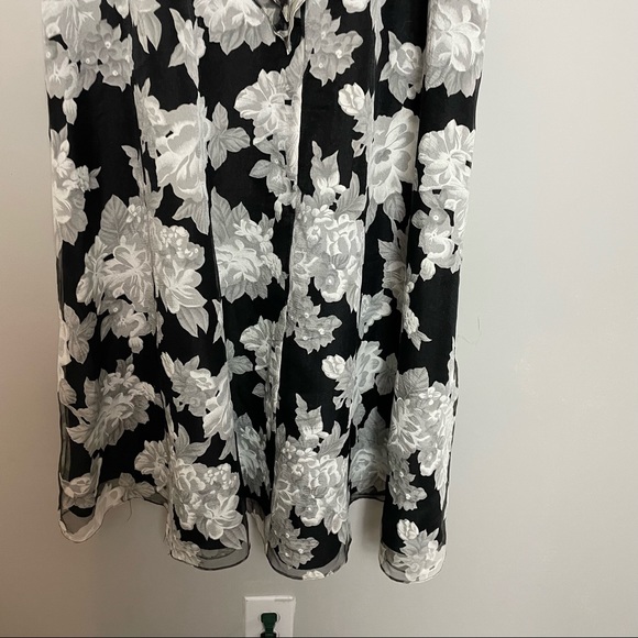 Zac Posen Floral Printed Organza Skirt - Picture 10 of 16